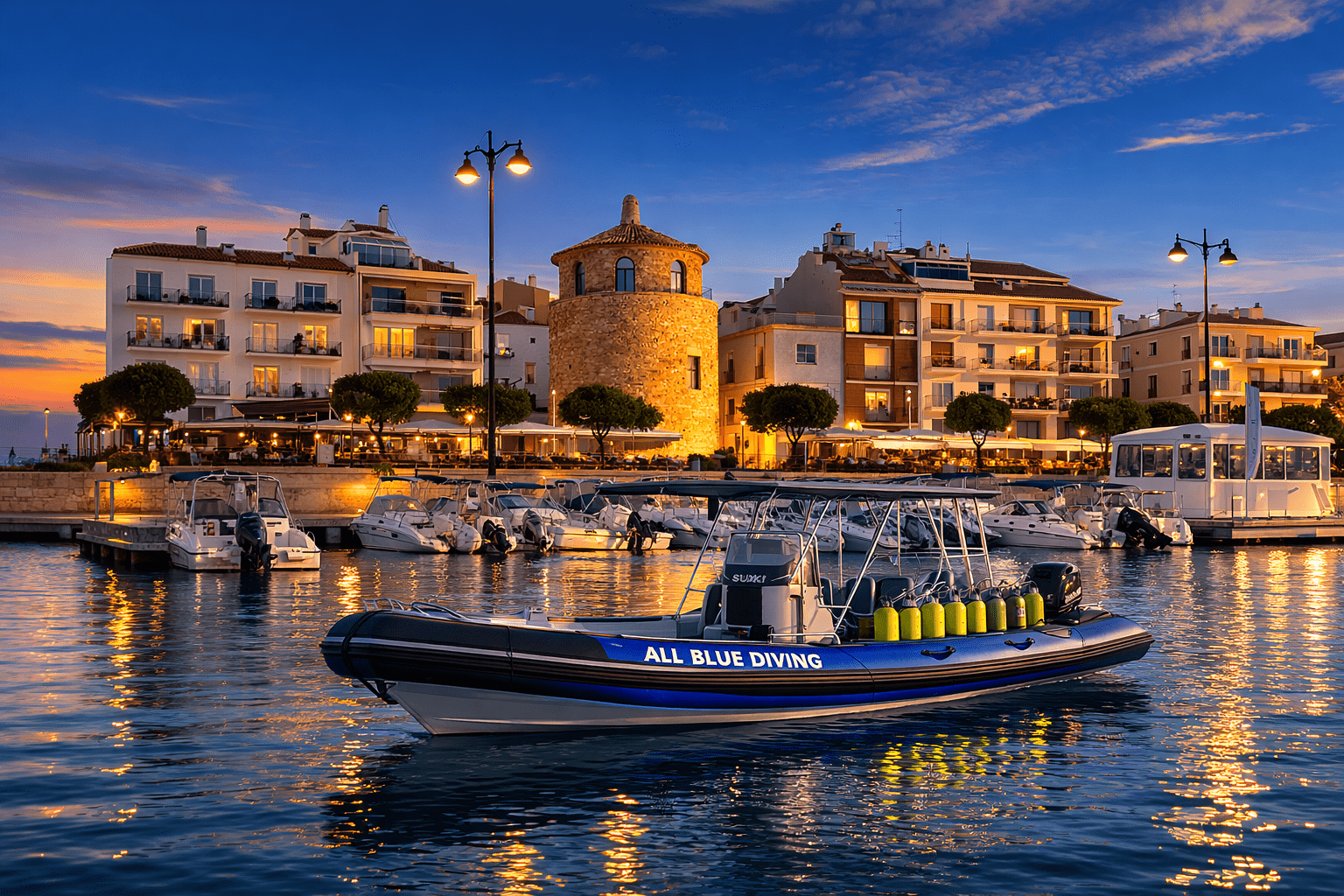 Inmersión nocturna en Cambrils con All Blue Diving